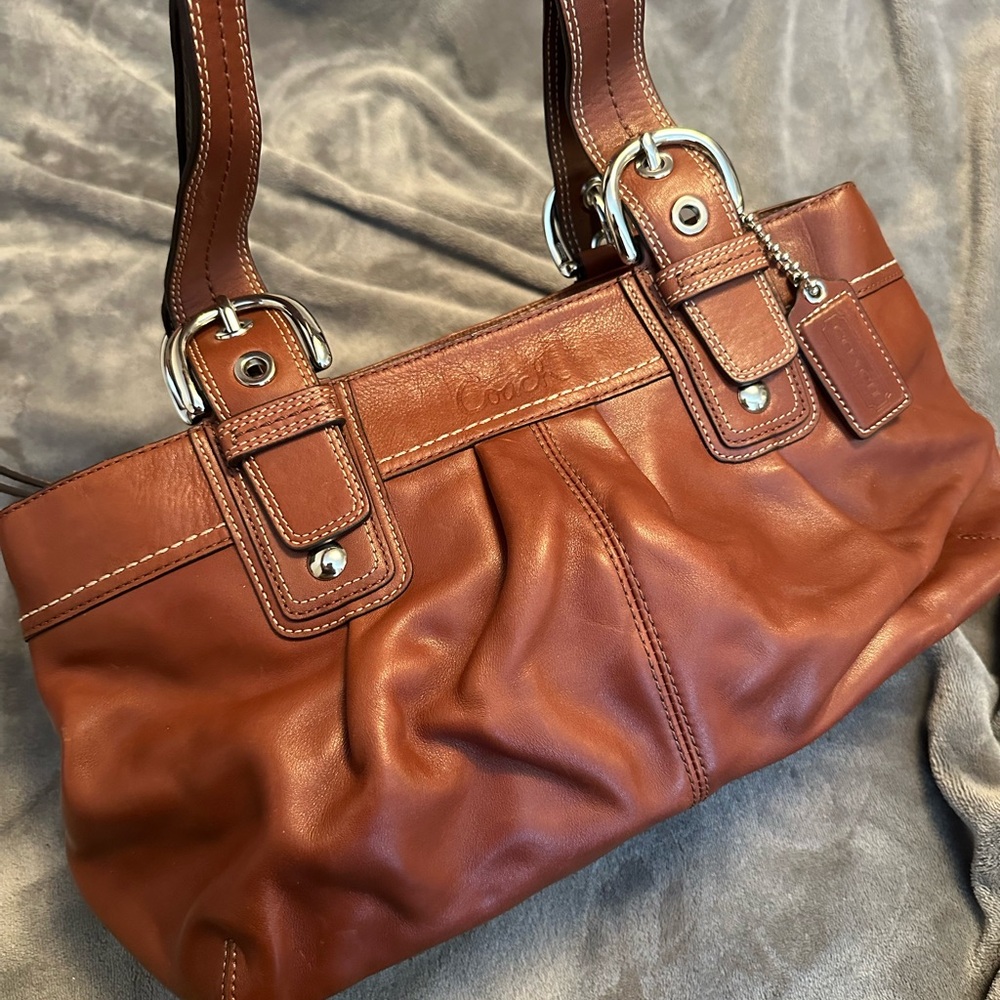 Coach Brown Leather Shoulder Bag